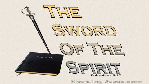 Ephesians 6:17 The Sword Of The Spirit Is The Word Of God (beige)